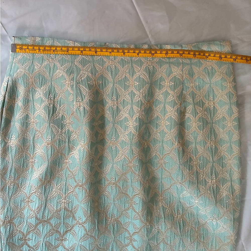 Vintage 80s/90s B. LOUISE Mint Green Brocade Skirt Suit Set - Picture 16 of 16